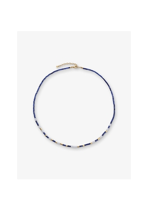 Womens Monica Vinader Delphi Gemstone 18ct Yellow Gold Vermeil and Sodalite Beaded Necklace