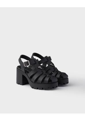 Rubber platform sandals