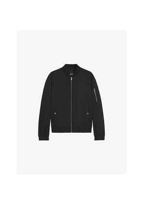 Mens Boss Regular-Fit Zip-Up Woven Bomber Jacket