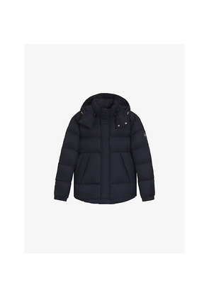 Mens Boss Monogram Logo-Badge Puffer Coat