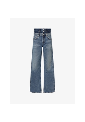 Womens Agolde Elson Straight-Leg Denim Jeans