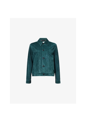 Mens Paul Smith Denim-Style Slim-Fit Suede Jacket