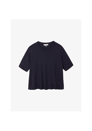 Womens The White Company Short-Sleeved Knitted T-Shirt