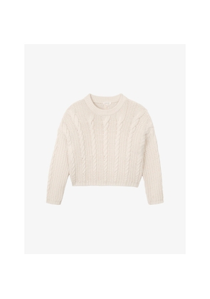 Womens The White Company Relaxed-Fit Textured Knitted Jumper