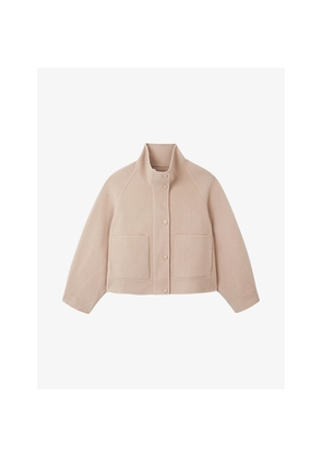 Womens The White Company Double-Faced Cropped Wool Jacket