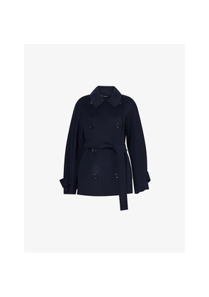 Womens Max Mara Double-Breasted Short Wool Jacket