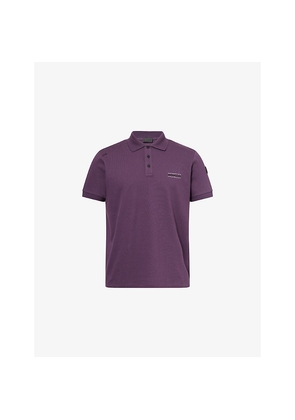 Mens Moncler Badge Short-Sleeves Cotton-Piqué Polo Shirt