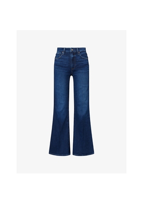 Womens Paige Marlow Skimmer Flared-Leg Stretch-Denim Jeans