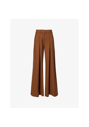 Womens Me And Em Ultimate Wide-Leg Pleat-Front Woven Trousers