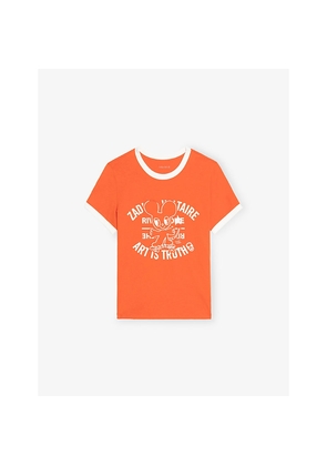 Womens Zadig&Voltaire Woos Mouse-Print Cotton-Jersey T-Shirt