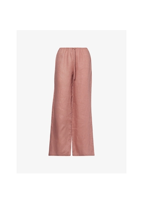 Womens Monday Belize Wide-Leg Linen Trousers