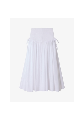 Womens Sandro Side-Tie Cotton Maxi Skirt