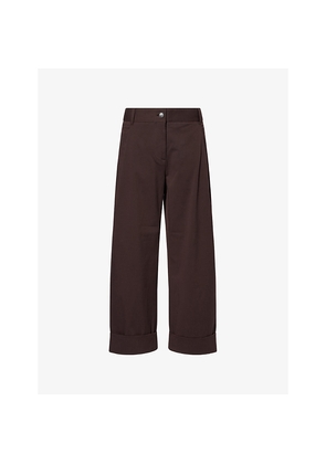 Womens Me And Em Clever Tapered-Leg Cotton-Blend Chino Trousers