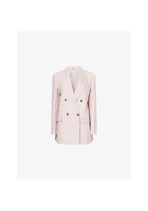 Womens Max Mara Double-Breasted Wool-Silk Blend Blazer