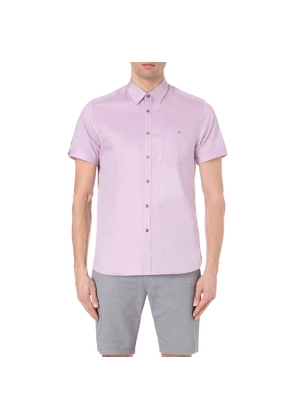 Mens Ted Baker Short-Sleeved Cotton Oxford Shirt