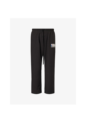 Mens Fear Of God Essentials Fog x Essentials x Nba Brand-Print Straight-Leg Stretch-Woven Jogging Bottoms
