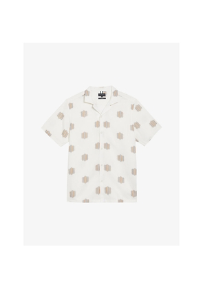 Mens Ted Baker Dimitre Ikat-Pattern Short-Sleeve Cotton Shirt