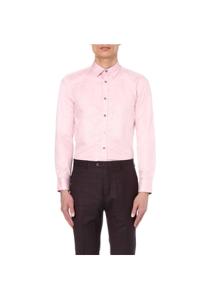 Mens Ted Baker Modern-Fit Cotton and Linen-Blend Shirt