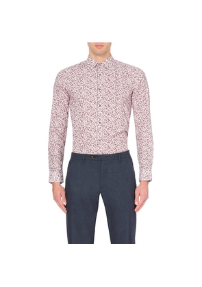 Mens Ted Baker Floral-Print Cotton Shirt