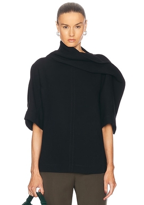Bottega Veneta Draped Neck Top in Black - Black. Size 38 (also in 34).
