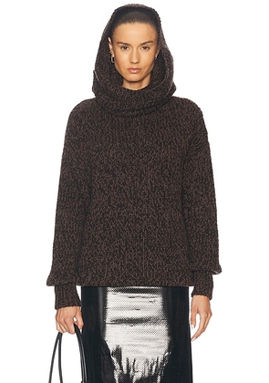 McQueen Hooded Sweater in Brown & Tan - Chocolate. Size M (also in ).