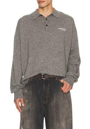 Acne Studios Kluxey Light Richard Yak Polo in Dark Grey - Grey. Size M (also in ).
