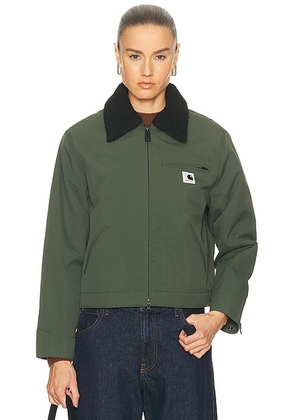 Carhartt WIP Newkirk Jacket in Opuntia & Wild Dog Print - Olive. Size M (also in ).