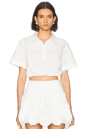 SIMKHAI Nicky Cropped Top in White - White. Size S (also in ).