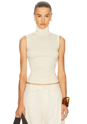 FLORE FLORE Dinah Tank Top in Off White - Ivory. Size XL (also in ).