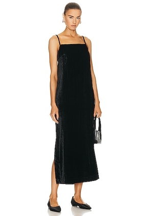 Loulou de Saison Etinas Long Velvet Dress in Black - Black. Size L (also in M).