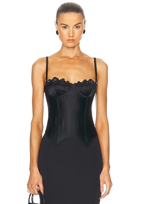 Kiki de Montparnasse Chou Chou Bustier Top in Black - Black. Size L (also in ).