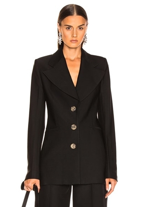 KHAITE Mckenna Long Blazer in Black - Black. Size 6 (also in ).