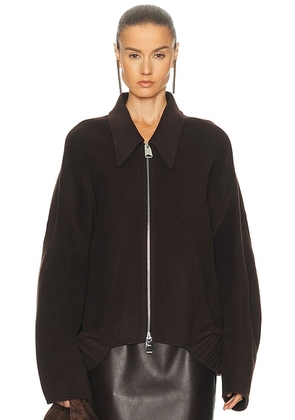 KHAITE Odin Jacket in Dark Brown - Brown. Size L (also in ).