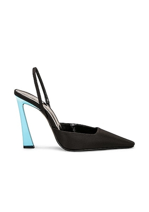 Saint Laurent Tom Slingback Pump in Nero & Heavenly Blue - Black. Size 40 (also in ).