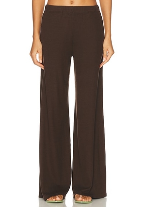 SPRWMN Wide Leg Pant in Americano - Chocolate. Size L (also in M, S, XS).