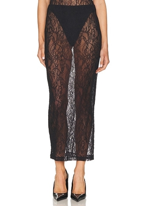 WARDROBE.NYC Lace Tube Skirt in Black - Black. Size L (also in M).