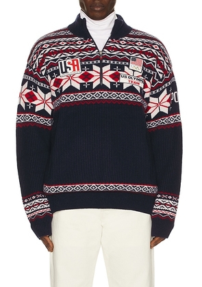Polo Ralph Lauren Winter Olympics Pullover Sweater in Navy Combo - Navy. Size XL/1X (also in XXL/2X).