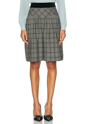 Valentino Check Bermuda Short in Grigio  Chiaro  Antracite  & Nero - Grey. Size 40 (also in 42).