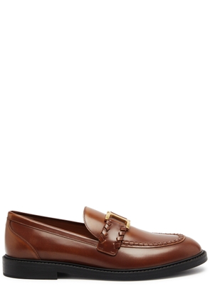 Chloe Marcie Leather Loafers - Tan - 39 (IT39 / UK6)
