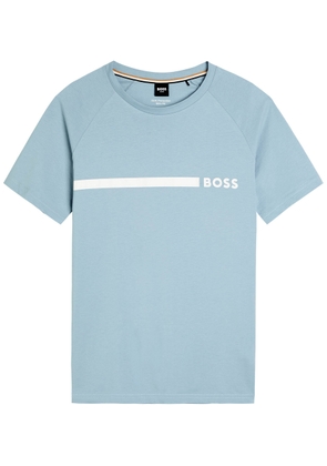 Boss Logo-print Cotton T-shirt - Light Blue - S