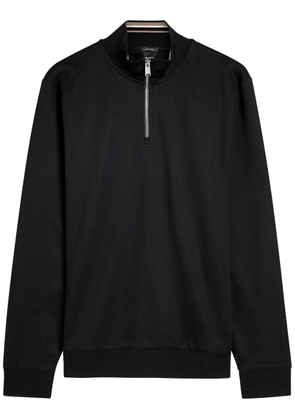 Boss Stimmann Half-zip Cotton-blend Sweatshirt - Black - L