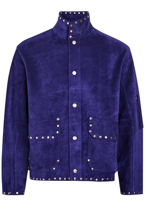 Bode Studded Suede Jacket - Blue - L