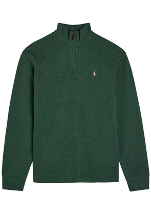 Polo Ralph Lauren Half-zip Cotton-knit Sweatshirt - Dark Green - L