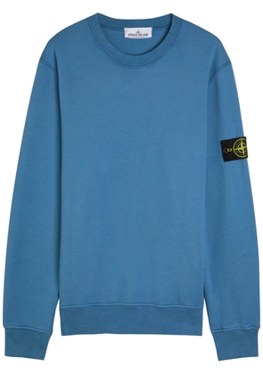 Stone Island Logo Cotton Sweatshirt - Blue - M