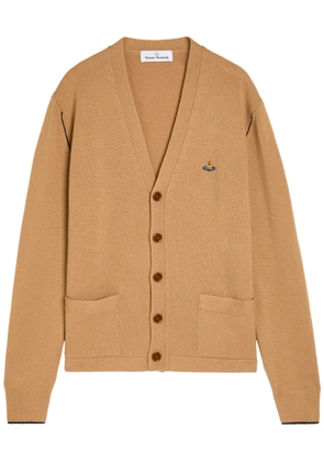 Vivienne Westwood Alex Logo Wool and Cashmere-blend Cardigan - Camel - S