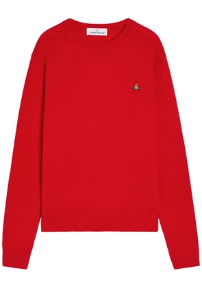 Vivienne Westwood Alex Logo Wool and Cashmere-blend Jumper - Red - M