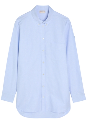 Moncler Logo-appliquéd Cotton Shirt - Light Blue - 44 (UK12 / M)