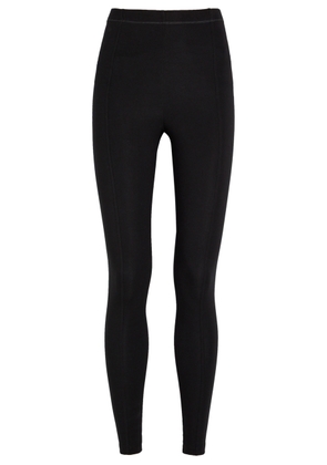 Another Tomorrow Stretch-jersey Leggings - Black - S (UK8-10 / S)