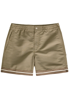 Che Lucena Printed Stretch-shell Swim Shorts - Light Brown - XL
