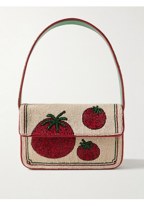 STAUD - Tommy Beaded Embellished Satin Shoulder Bag - Multi - One size